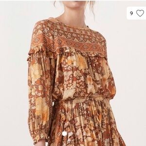 Spell Amethyst Blouse Amber Boho Size M